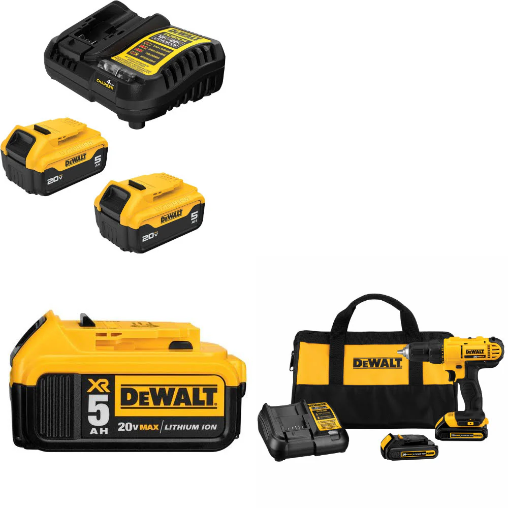 DeWalt DCB205-2C 20V Starter Kit W/ DCB205 20V Battery Pack & Drill/Driver Kit - Mactool Shop