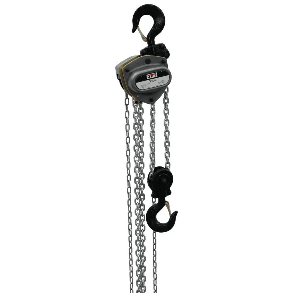 Jet JT9-207130 L-100-300WO-30 3-Ton Hand Chain Hoist 30' Lift, Overload Protection - Mactool Shop