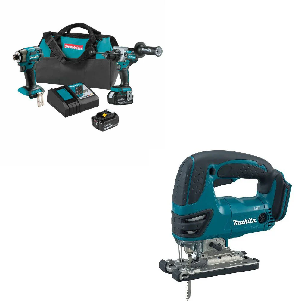 Makita XT297T 18V LXT Li-Ion 2 Pc. Combo Kit W/ FREE XVJ03Z 18V LXT Jig Saw - Mactool Shop
