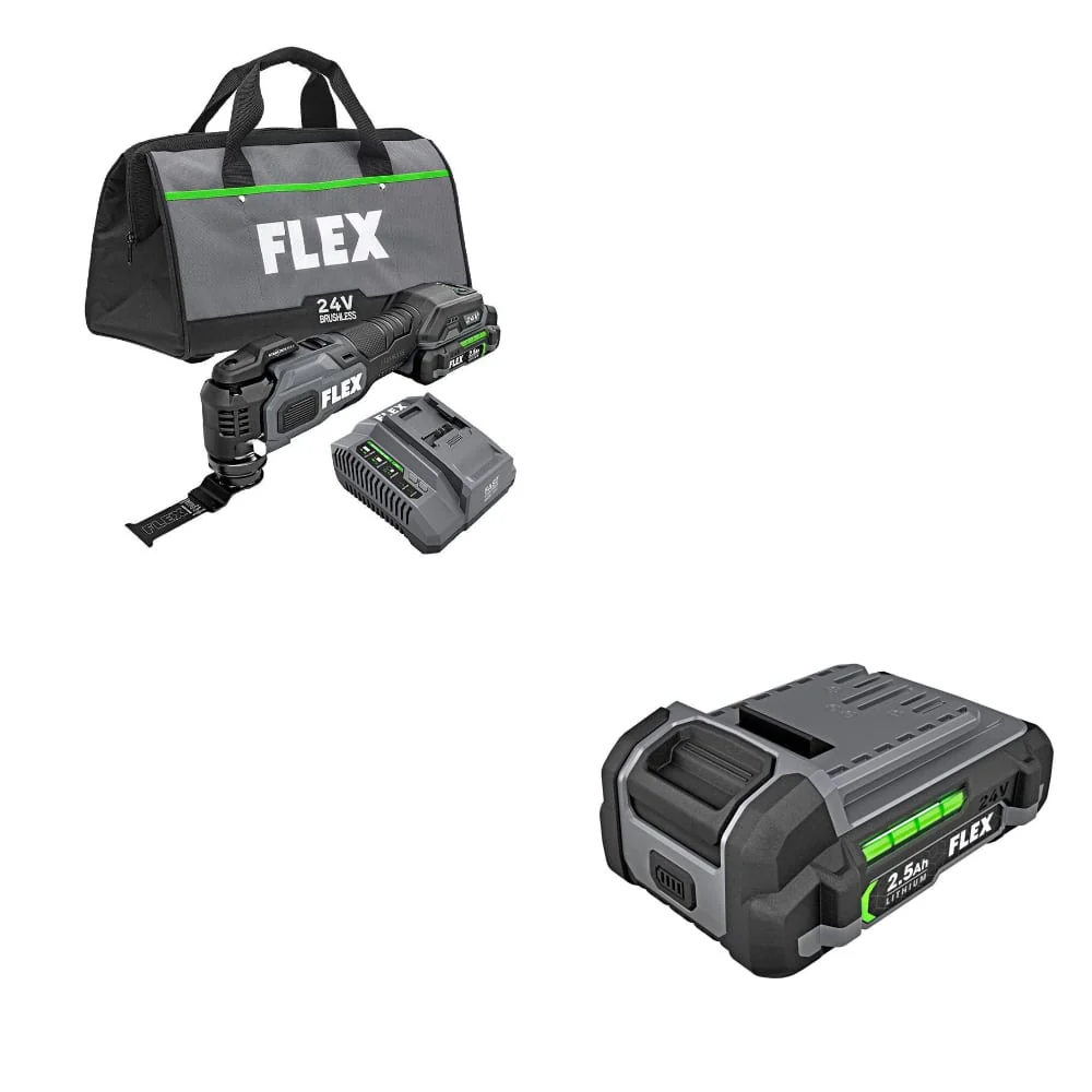 Flex FX4111-1A 24V Multi-Tool Kit W/ FREE FX0111-1 24V 2.5Ah Li-Ion Battery - Mactool Shop