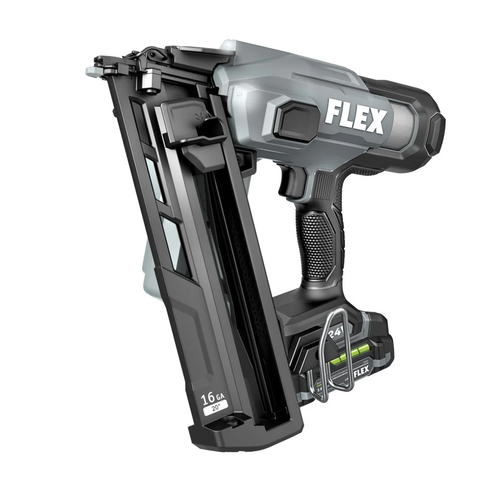 Flex FX4321A-1A 16Ga Angled Nailer Kit (1 x 2.5Ah Battery + 160W Charger) - Mactool Shop