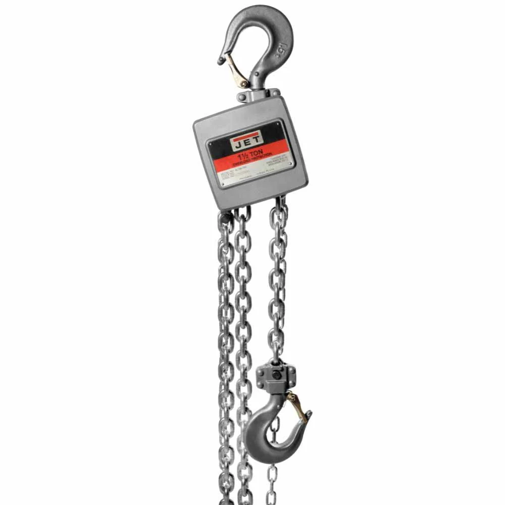 Jet JT9-133123 AL100-150-20 1-1/2 Ton Hand Chain Hoist with 20' of Lift - Mactool Shop