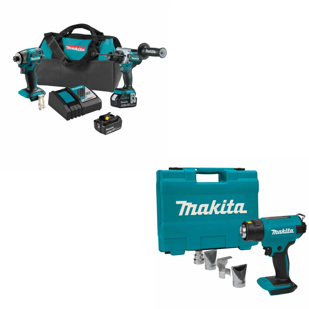 Makita XT297T 18V LXT Li-Ion 2 Pc. Combo Kit W/ FREE XGH01ZK 18V LXT Heat Gun - Mactool Shop