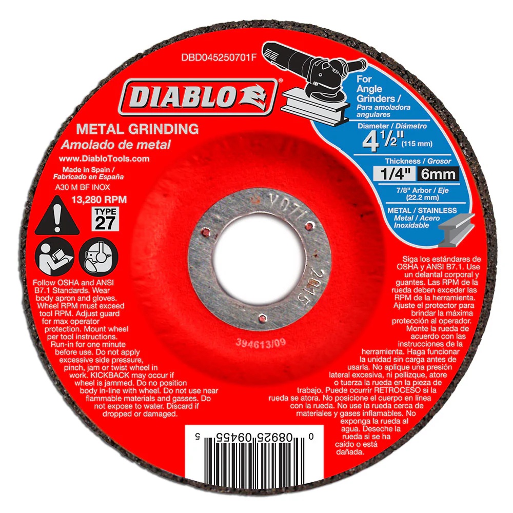 Diablo DBD045250701F 4-1/2