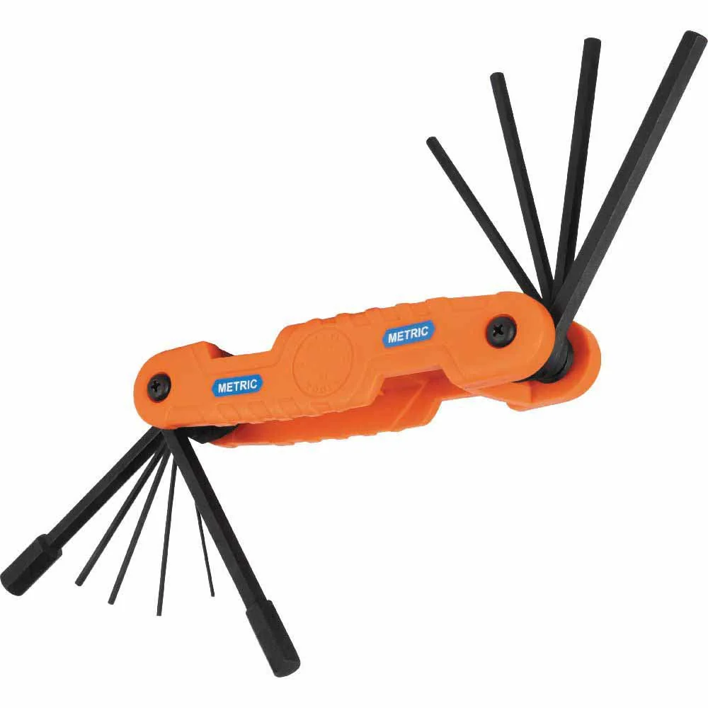 Klein 70550M Pro Folding Hex Key Set, 10-Key, Metric Sizes - Mactool Shop