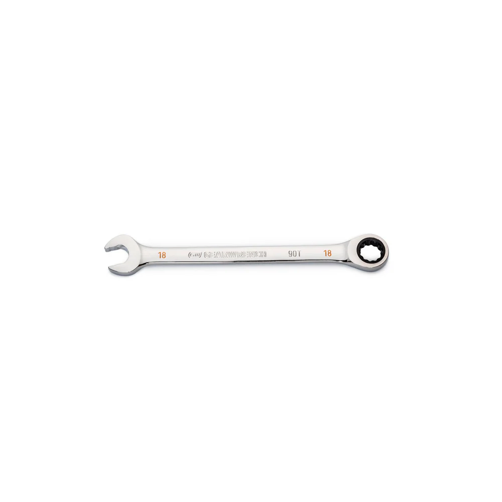 GearWrench 86918 18mm 90-Tooth 12 Point Ratcheting Combination Wrench - Mactool Shop