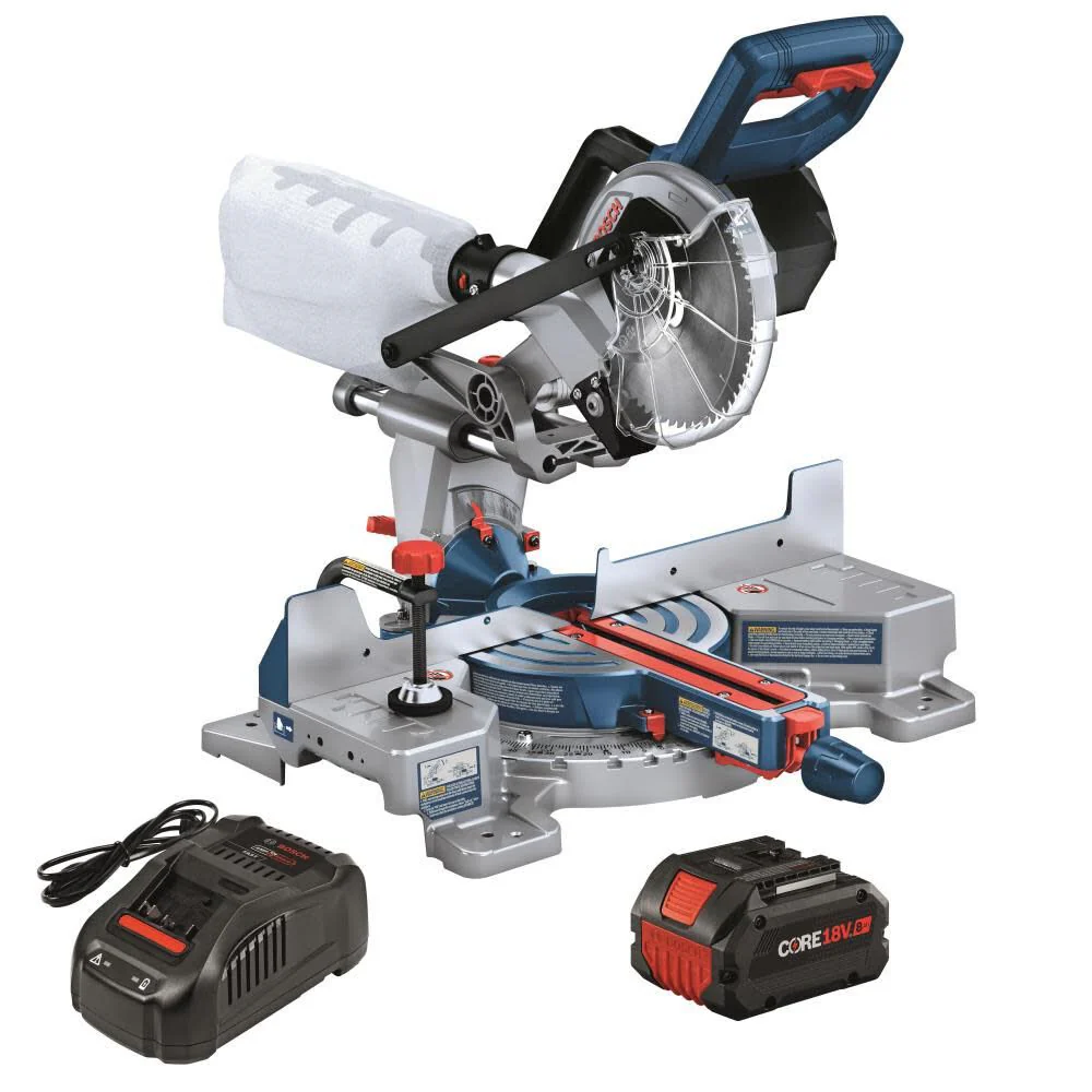 Bosch GCM18V-07SN14 PROFACTOR 18V 7-1/4 In. Single-Bevel Slide Miter Saw Kit with (1) CORE18V 8 Ah High Power Battery - Mactool Shop