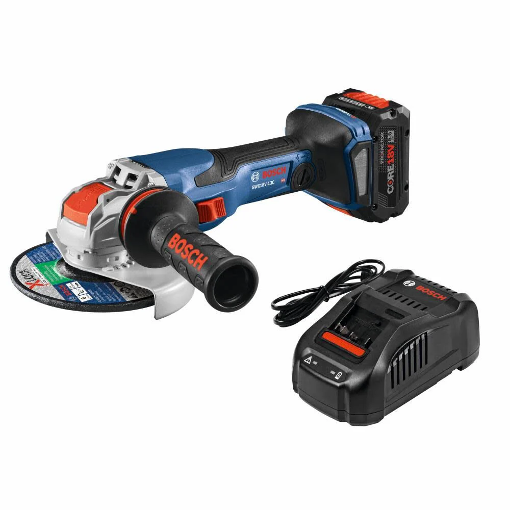 Bosch GWX18V-13CB14 PROFACTOR 18V X-LOCK Connected-Ready 5 – 6 In. Angle Grinder Kit with (1) CORE18V 8 Ah High Power Battery - Mactool Shop