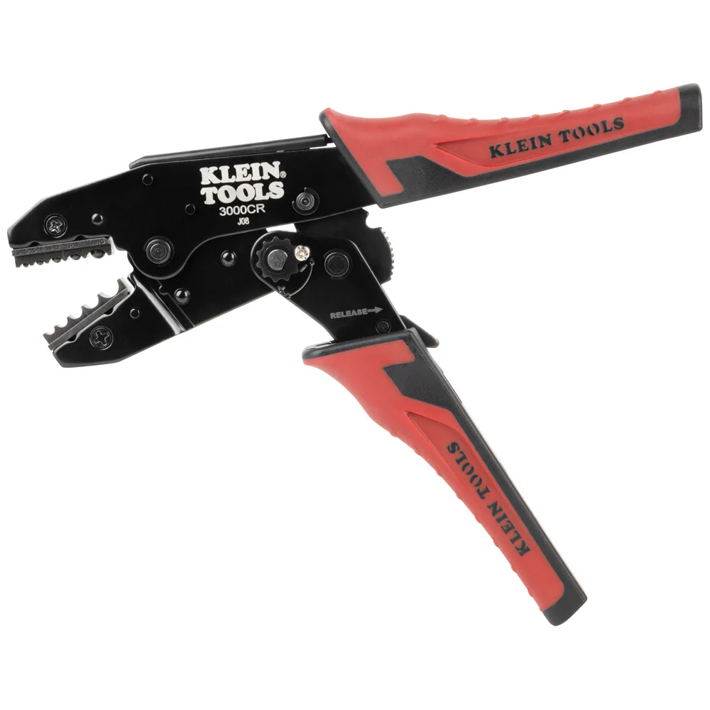 Klein 3006CR Ratcheting Non-Insulated Terminal Crimper, 10 to 22 AWG Wire - Mactool Shop