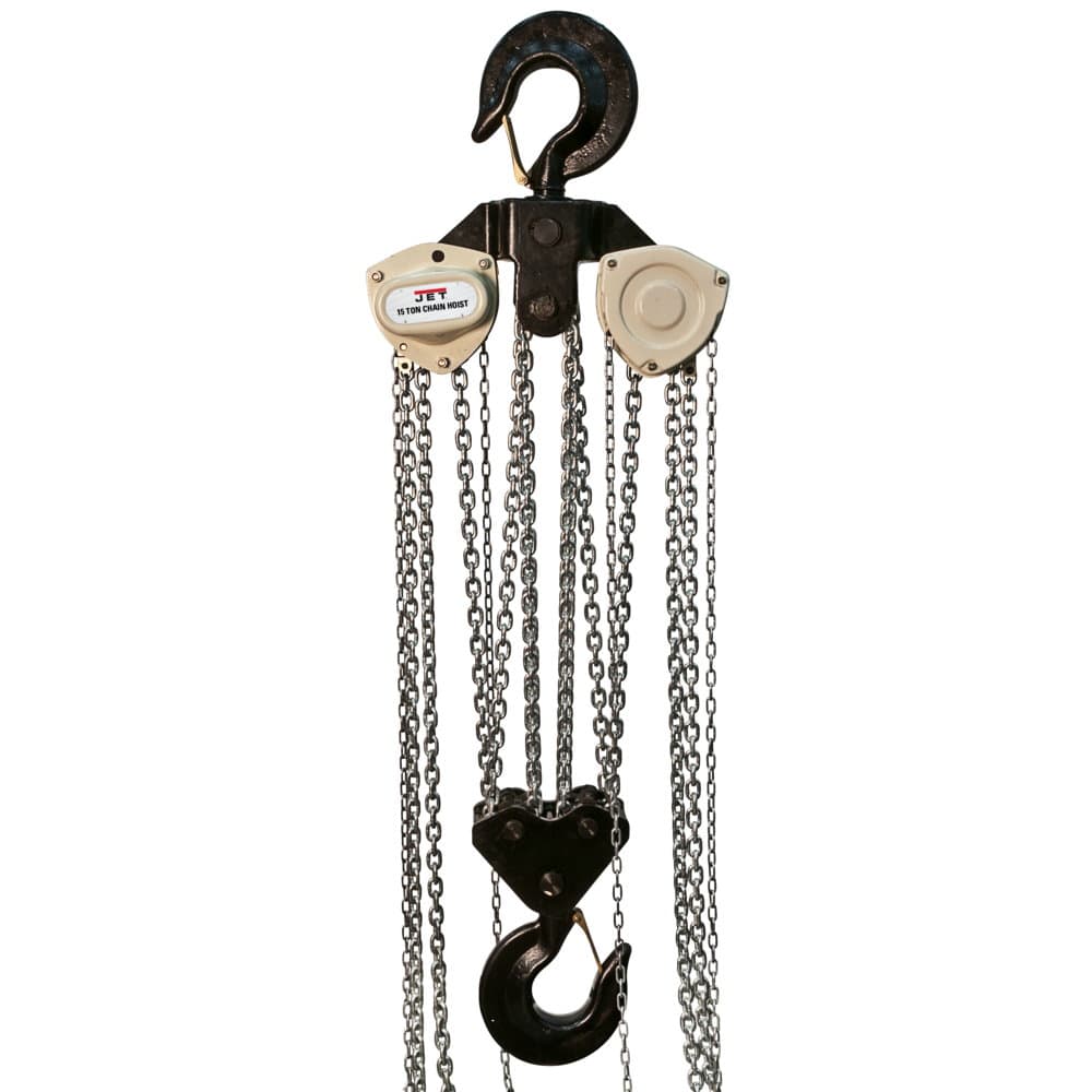Jet JT9-109100 L-100 1500WO-20 15-Ton Hand Chain Hoist 20' Lift, Overload Protection - Mactool Shop