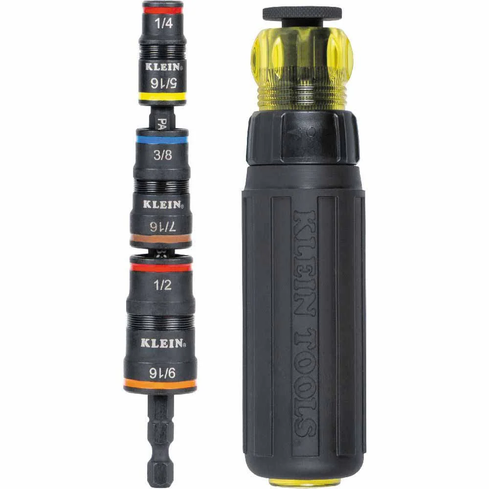 Klein Tools 32910RCHT 7-in-1 Impact Rated Flip Socket Set with Ratcheting Handle - Mactool Shop