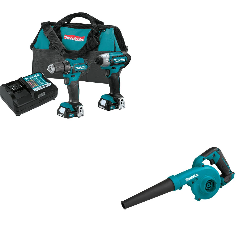 Makita CT232 12V Max CXT 2-Pc. Combo Kit W/ FREE BU01Z 12V max CXT Blower, Bare - Mactool Shop