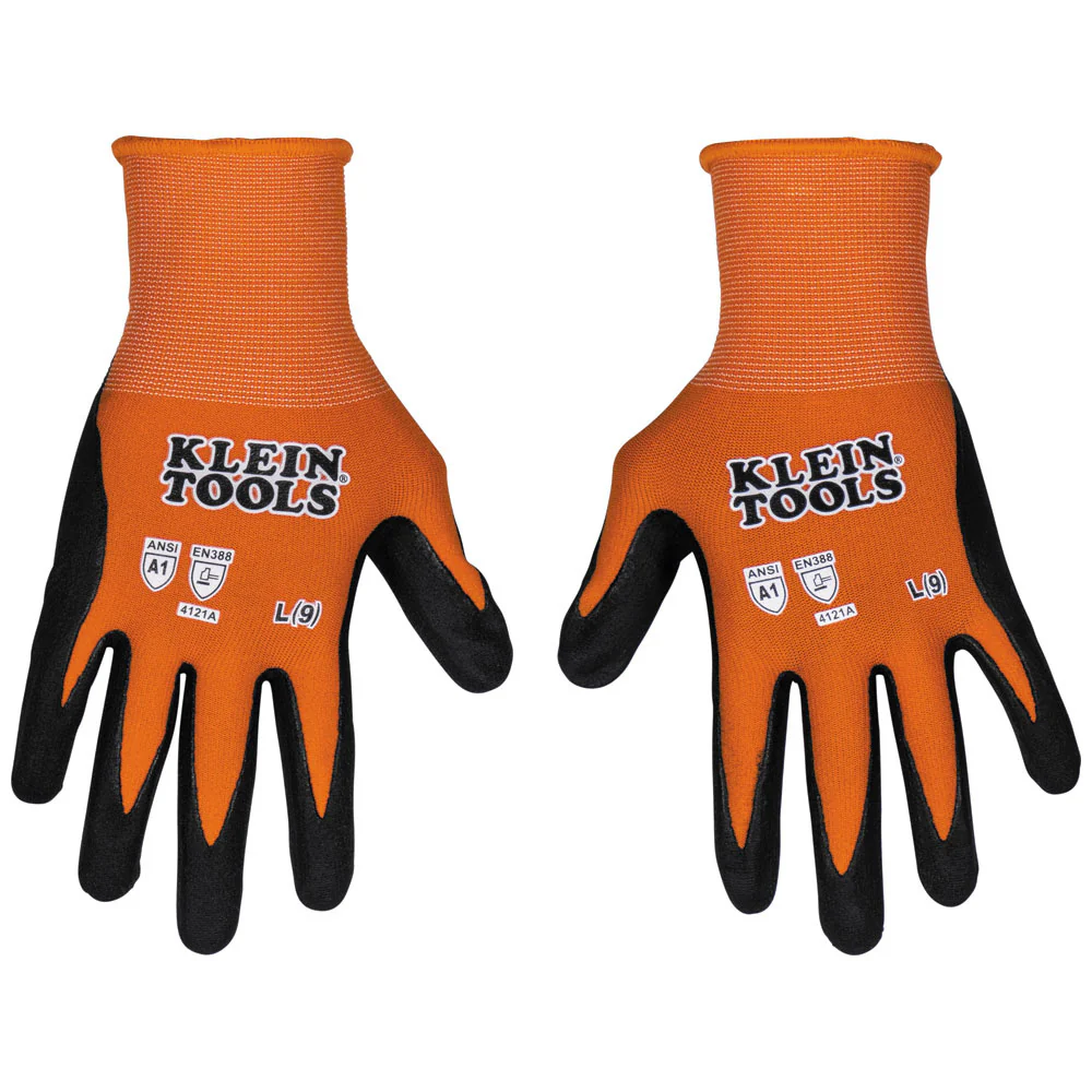 Klein 60672 Knit Dipped Gloves, Cut Level A1, Touchscreen, Large, 1-Pair - Mactool Shop