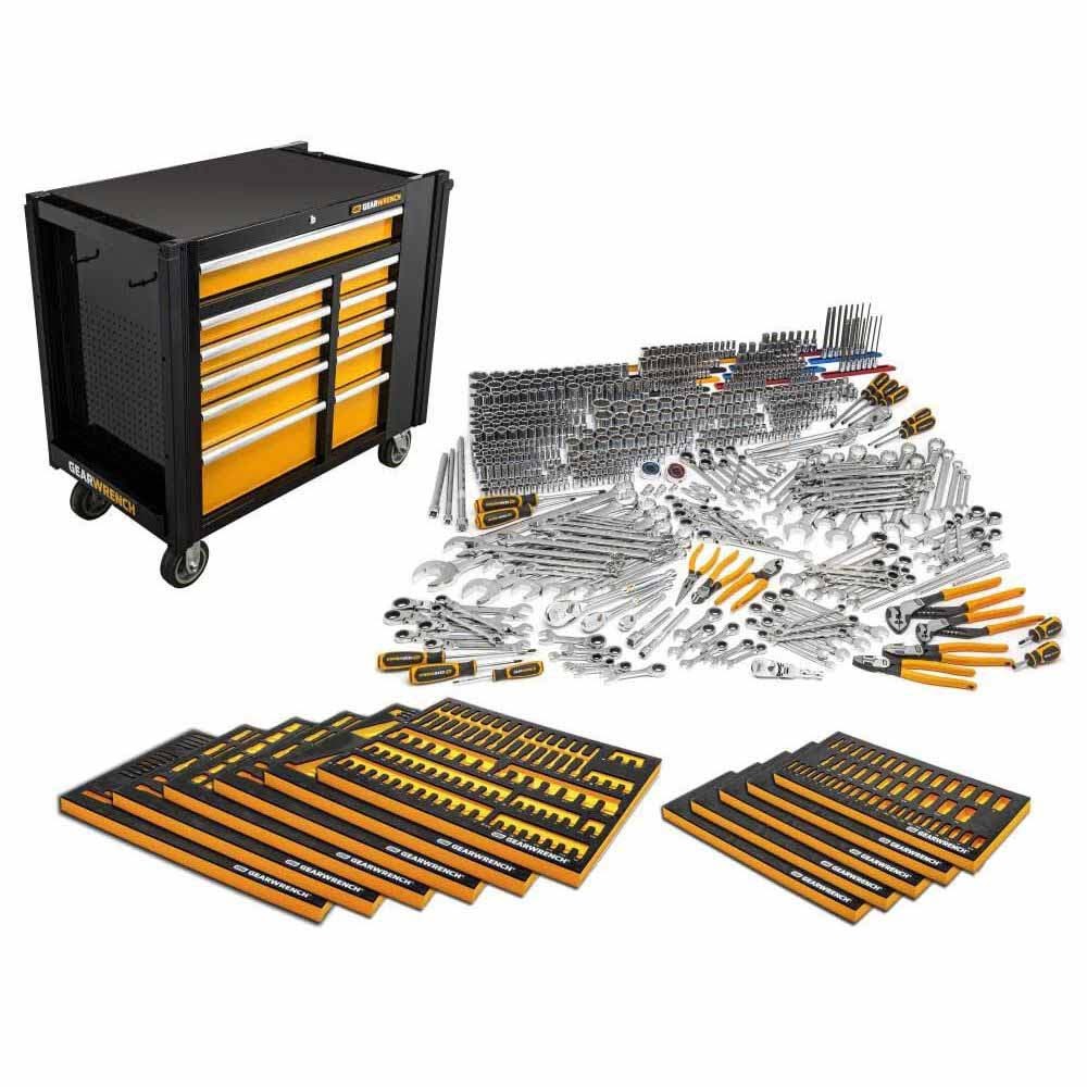GearWrench MEGAMODMRO 614-Piece Master Technician Set with Custom Trays and Storage - Mactool Shop