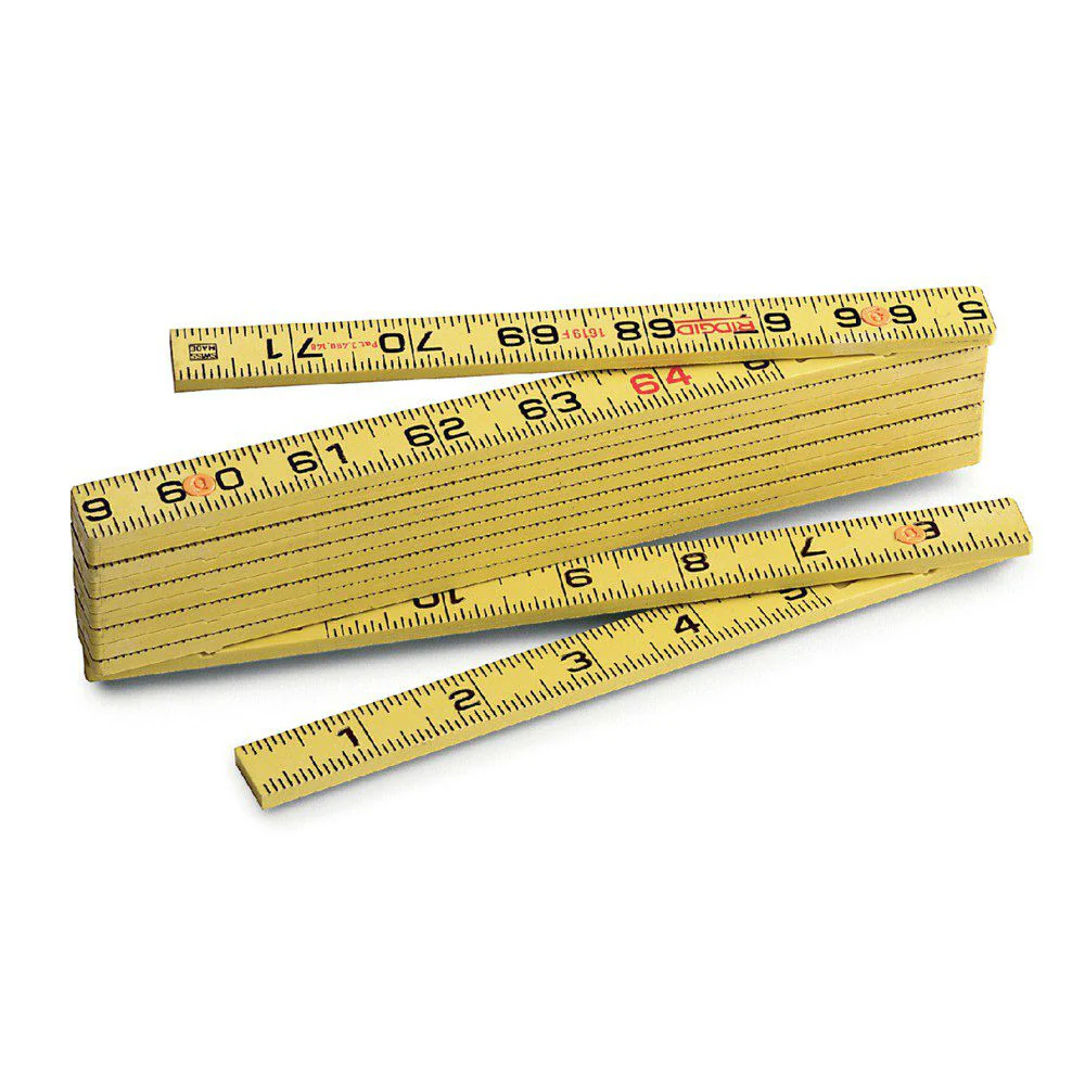 RIDGID 73370 1619F Inside Flat Reading Fiberglass Folding Ruler, 6' SAE - Mactool Shop