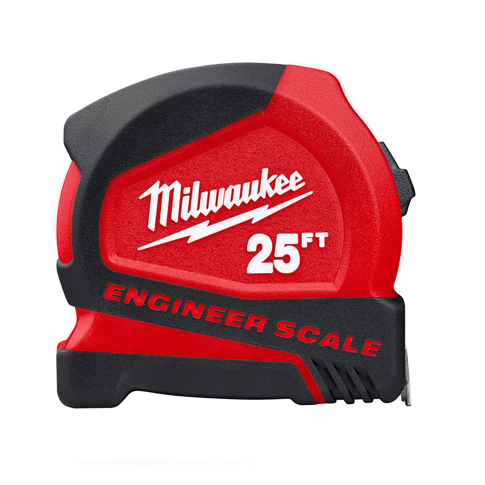 Milwaukee 48-22-6625E 25' Compact Tape Measure w/ Engineer Scale - Mactool Shop