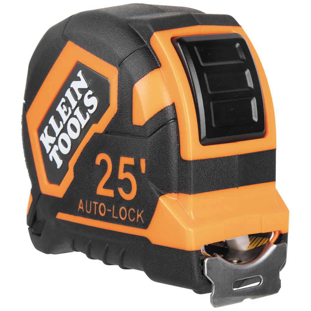 Klein 9125AL Tape Measure, 25' Single-Hook Auto-Lock - Mactool Shop