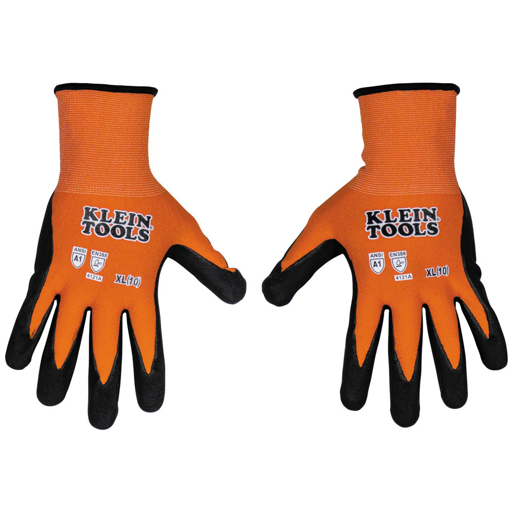Klein 60673 Knit Dipped Gloves, Cut Level A1, Touchscreen, X-Large, 1-Pair - Mactool Shop