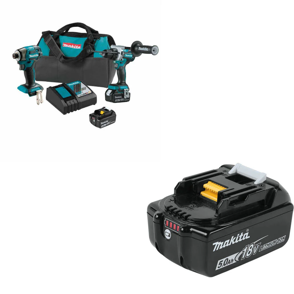 Makita XT297T 18V LXT Li-Ion 2 Pc. Combo Kit W/ FREE XCU11Z 18V LXT Chain Saw - Mactool Shop