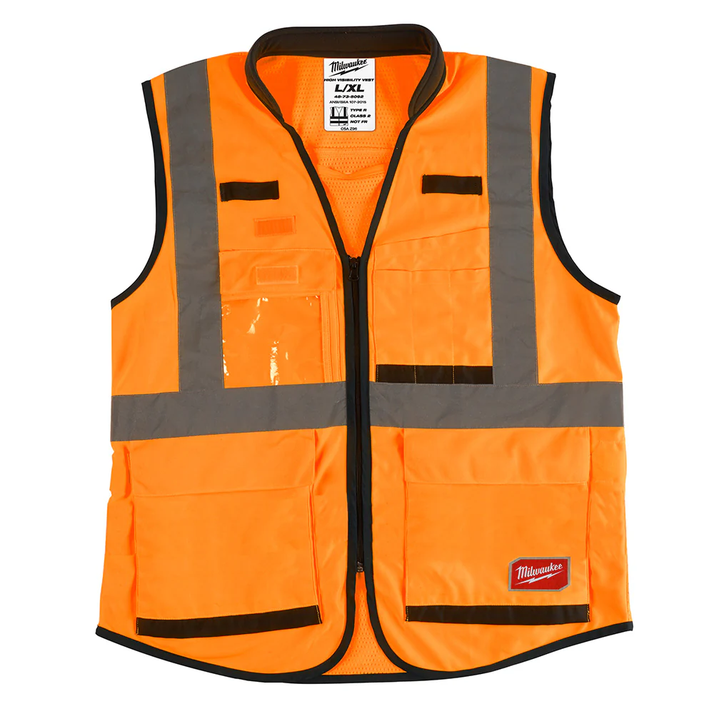 Milwaukee 48-73-5092 High Visibility Orange Performance Safety Vest - L/XL (CSA) - Mactool Shop