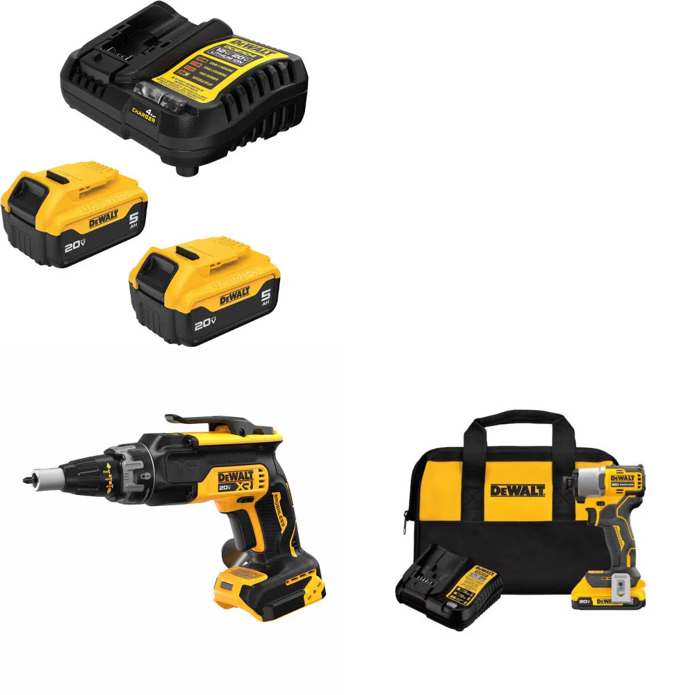DeWalt DCB205-2C 20V Max Starter Kit W/ DCF630B 20V Screwgun & Impact Driver Kit - Mactool Shop