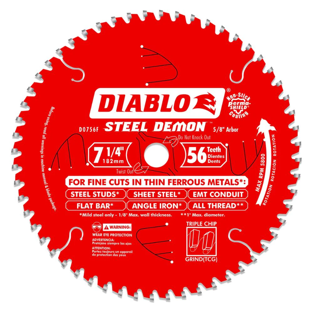 Diablo D0756F 7-1/4