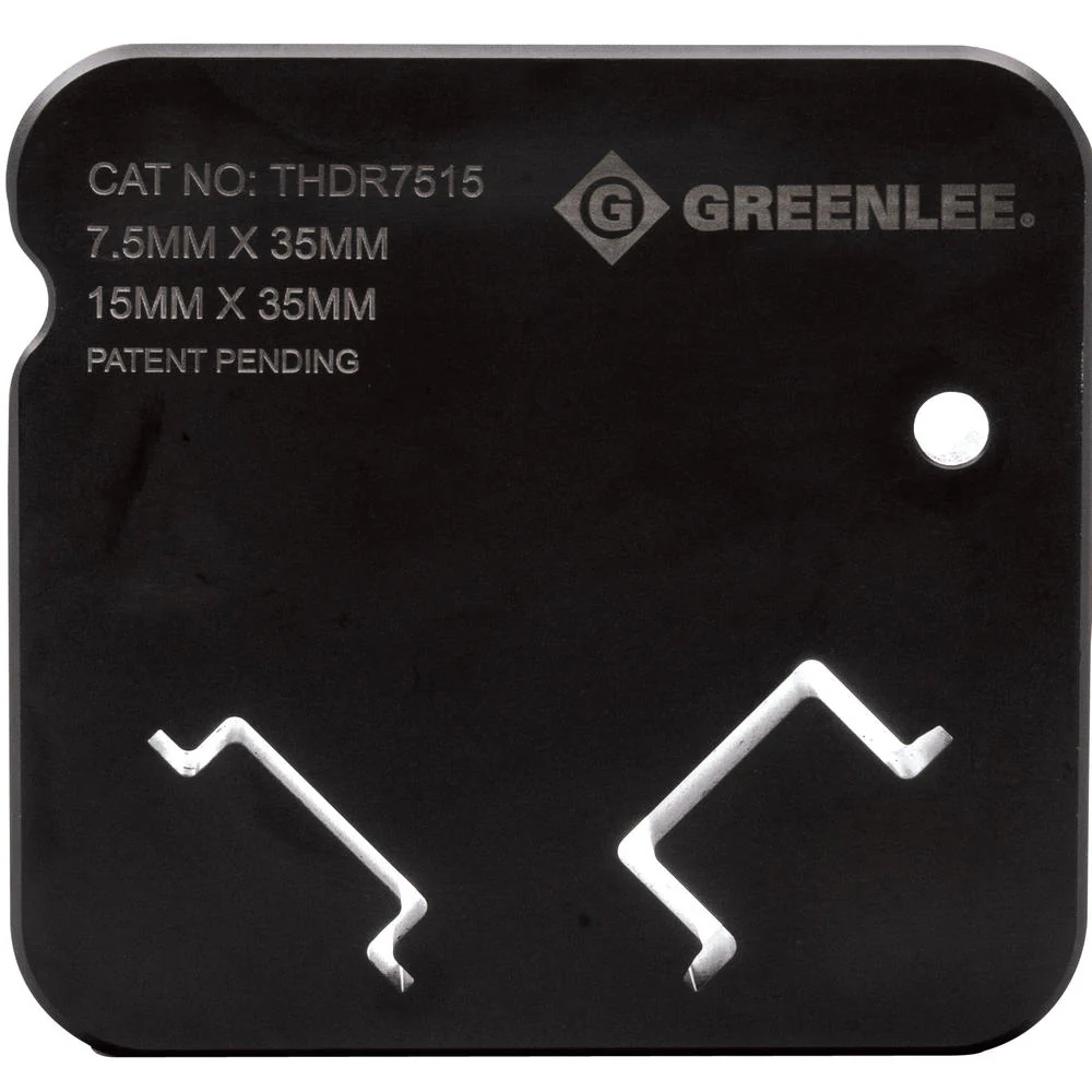 Greenlee THDR7515 Top-Hat DIN Rail 7.5mm & 15mm x 35mm Die Set (Dual-Profile) - Mactool Shop