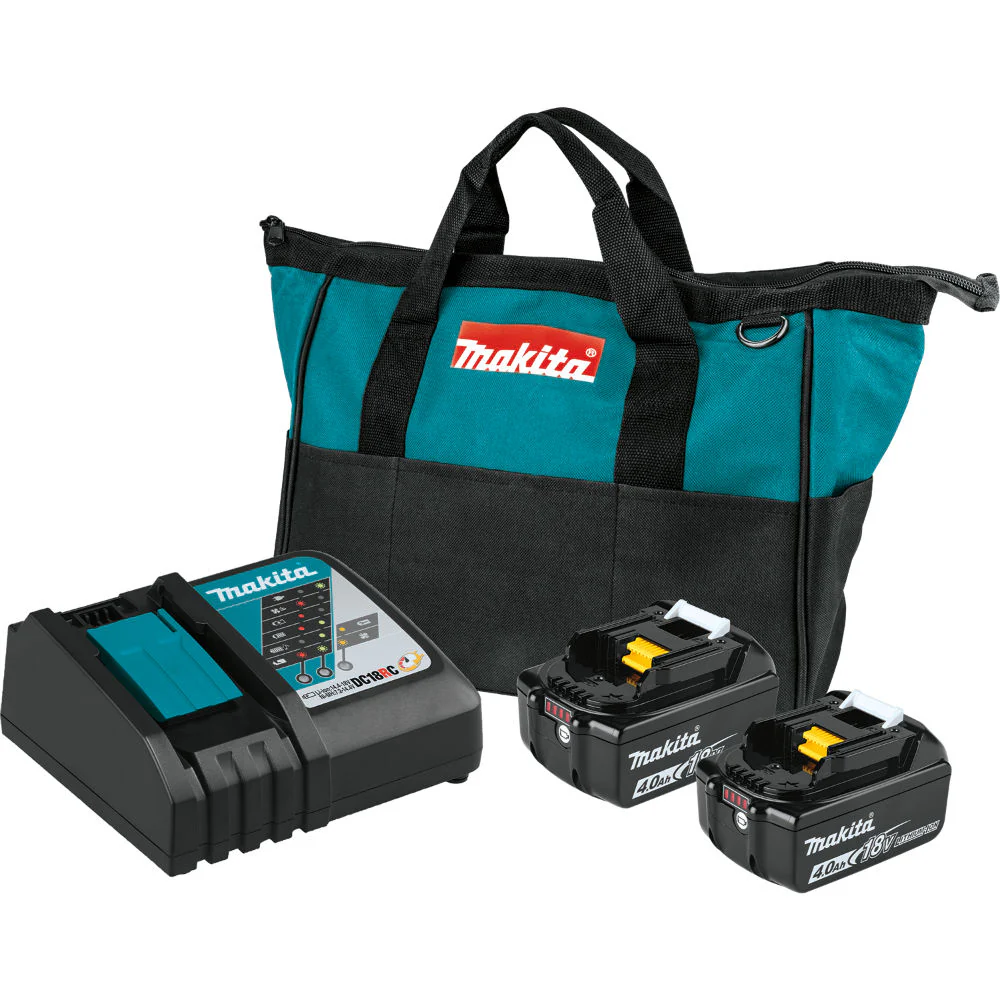 Makita BL1840BDC2 18V LXT Battery and Rapid Optimum Charger Starter Pack - Mactool Shop