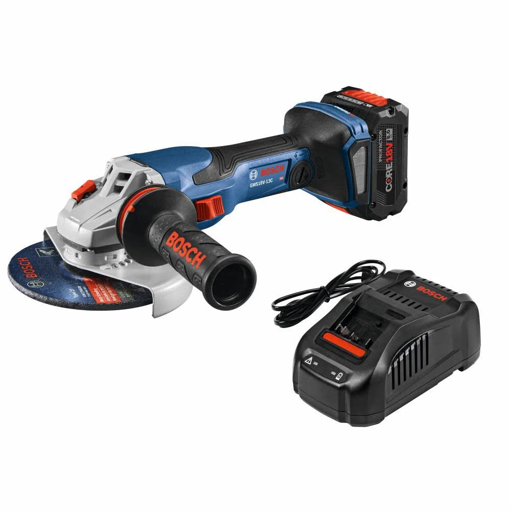 Bosch GWS18V-13CB14 PROFACTOR 18V Connected-Ready 5 – 6 In. Angle Grinder Kit with (1) CORE18V 8 Ah High Power Battery - Mactool Shop