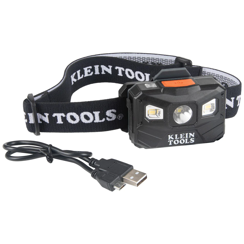 Klein 56048 Rechargeable Headlamp with Strap, 400 Lumen All-Day Runtime, Auto-Off - Mactool Shop