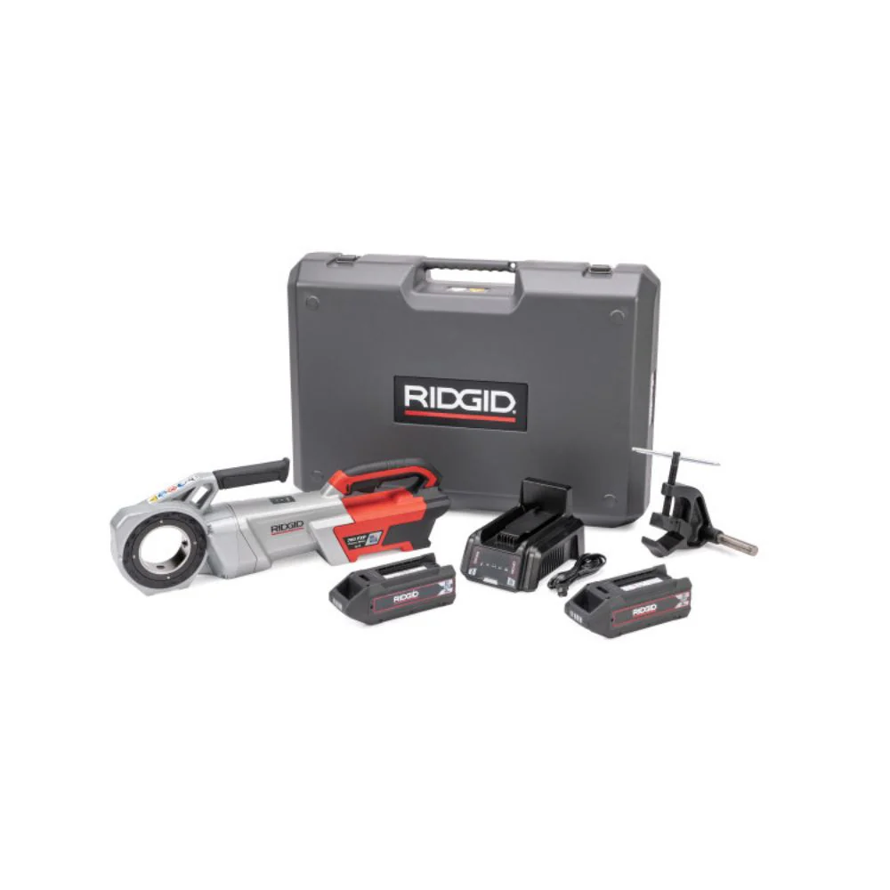 Ridgid 72013 760 FXP Power Drive (12-R), 2x 4Ah FXP Batteries, FXP Charger, Support Arm, Case - Mactool Shop