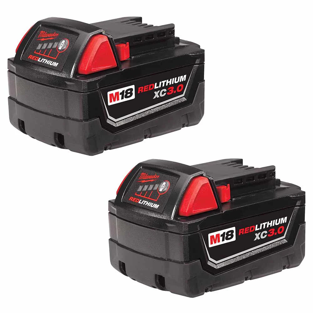 Milwaukee 48-11-1822 M18 XC High Capacity (3.0 AH) Redlithium Battery Two Pack - Mactool Shop