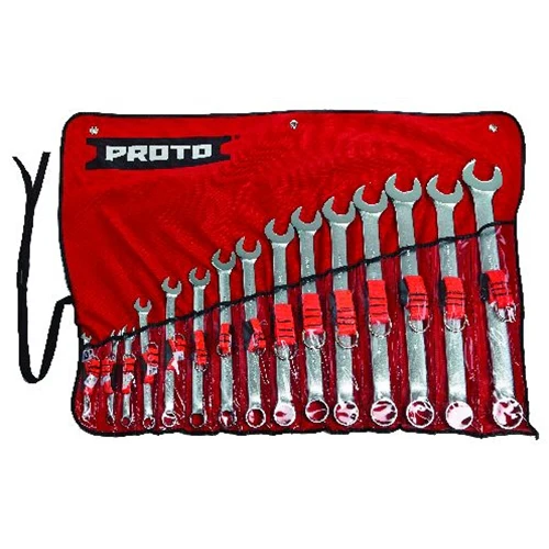 Proto J1200FASD-TT Tether-Ready 15 Piece Satin Combination ASD Wrench Set - 12 Point - Mactool Shop