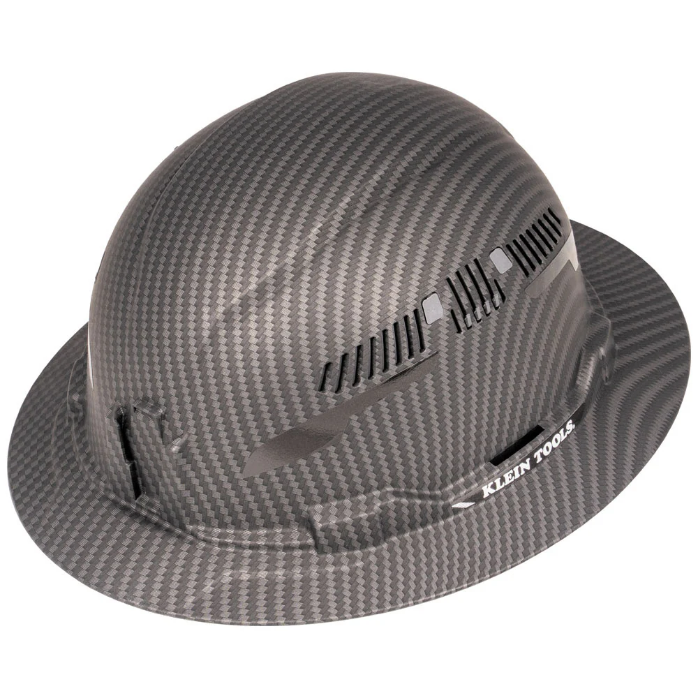 Klein 60626 Hard Hat, Premium KARBN Pattern, Vented Full Brim, Class C - Mactool Shop