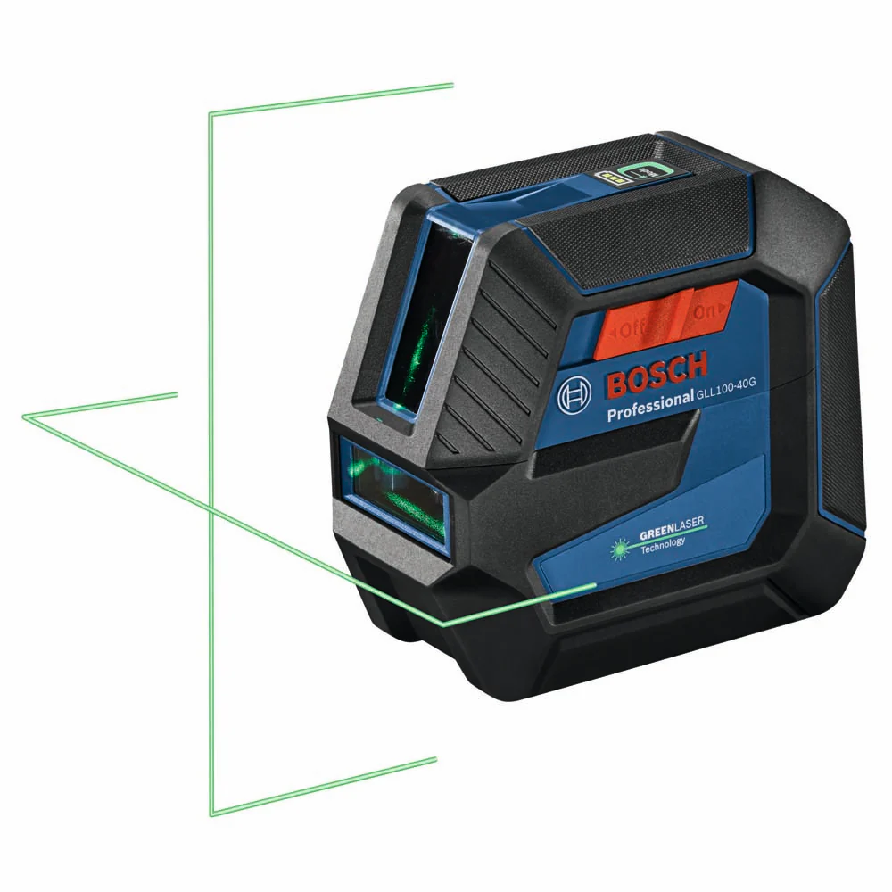 Bosch GLL100-40G Green-Beam Self-Leveling Cross-Line Laser - Mactool Shop