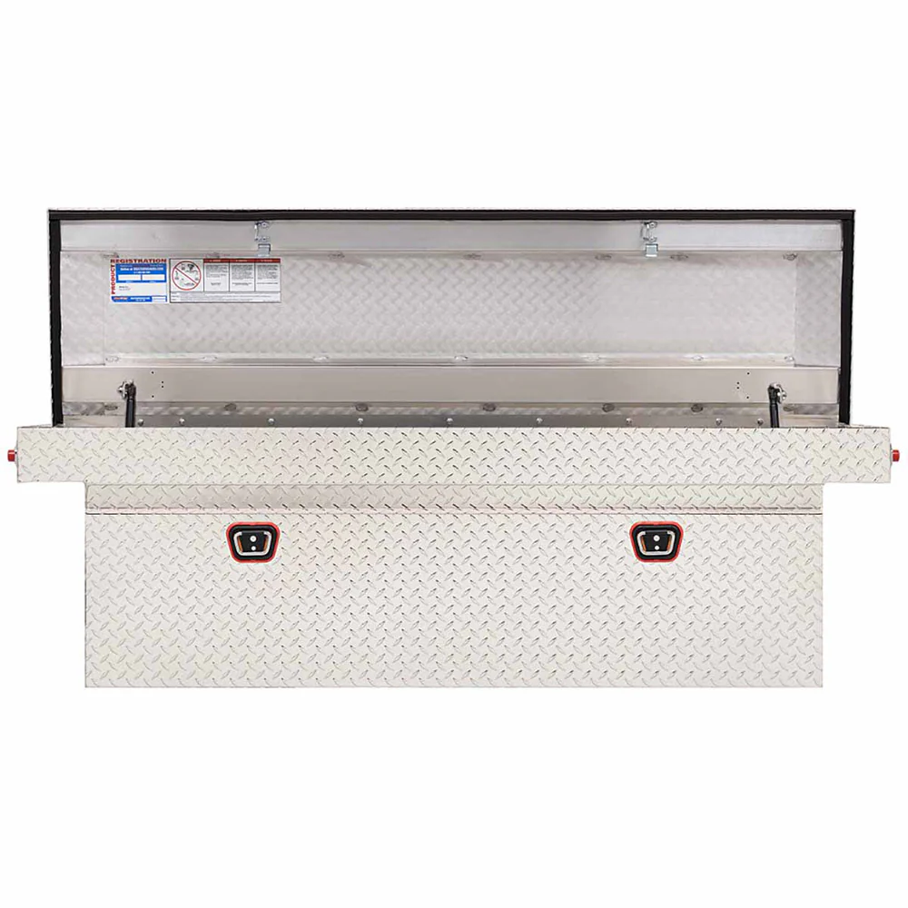 Weather Guard 123-0-03 Model 123-0-03 Saddle Box, Aluminum, Full Deep, Clear, 14.2 Cu. Ft. - Mactool Shop