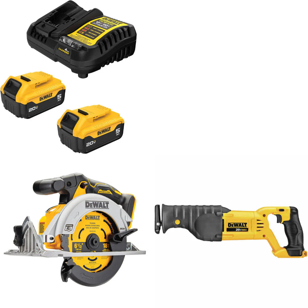 DeWalt DCB205-2C 20V MAX Starter Kit W/ DCS565B 20V 6-1/2