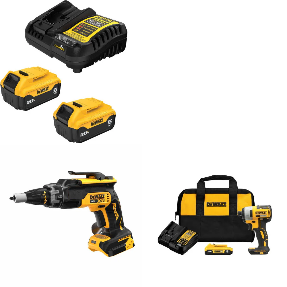 DeWalt DCB205-2C 20V Max Starter Kit W/ DCF630B 20V Screwgun & Impact Driver Kit - Mactool Shop