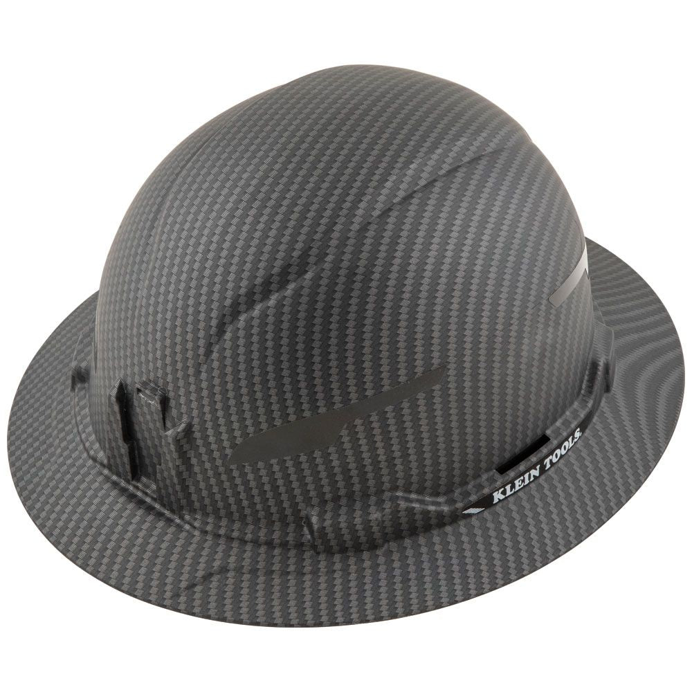 Klein 60345 Hard Hat, Premium KARBN Pattern, Non-Vented Full Brim, Class E - Mactool Shop