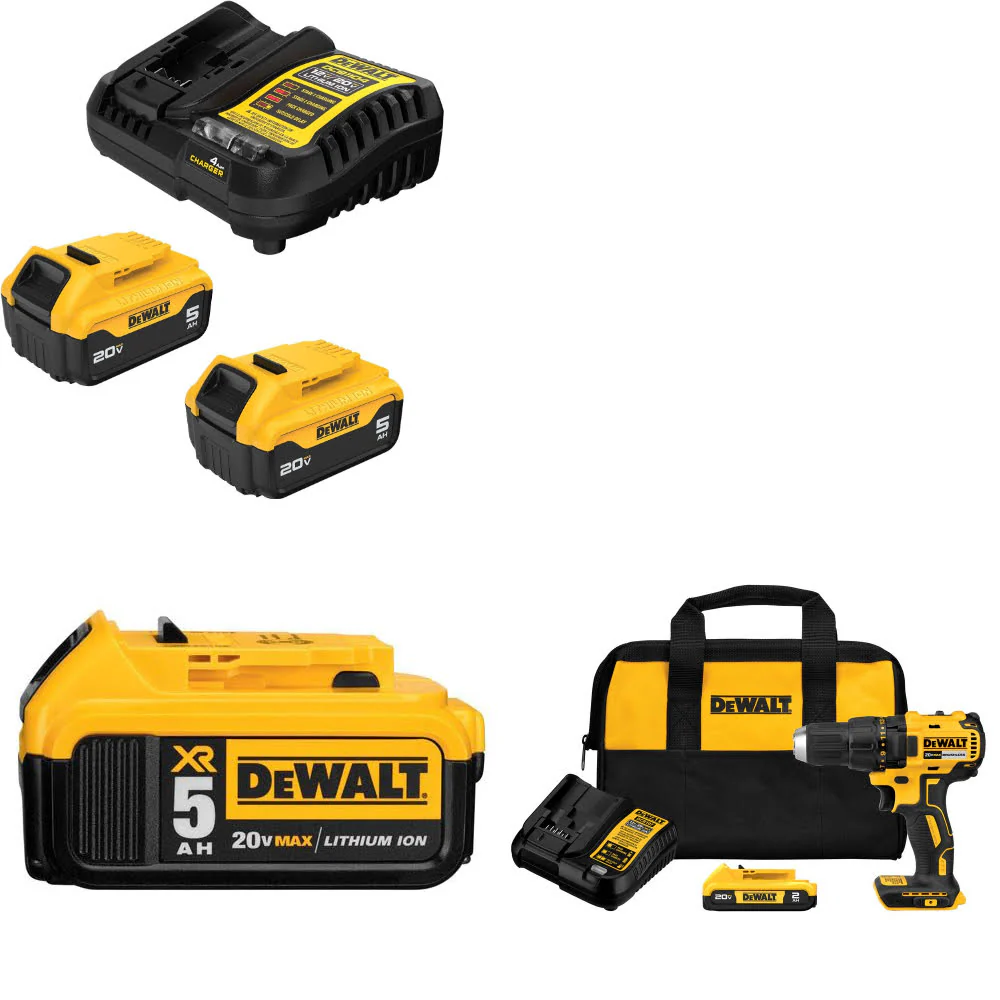 DeWalt DCB205-2C 20V Starter Kit W/ DCB205 20V Battery Pack & Drill/Driver Kit - Mactool Shop