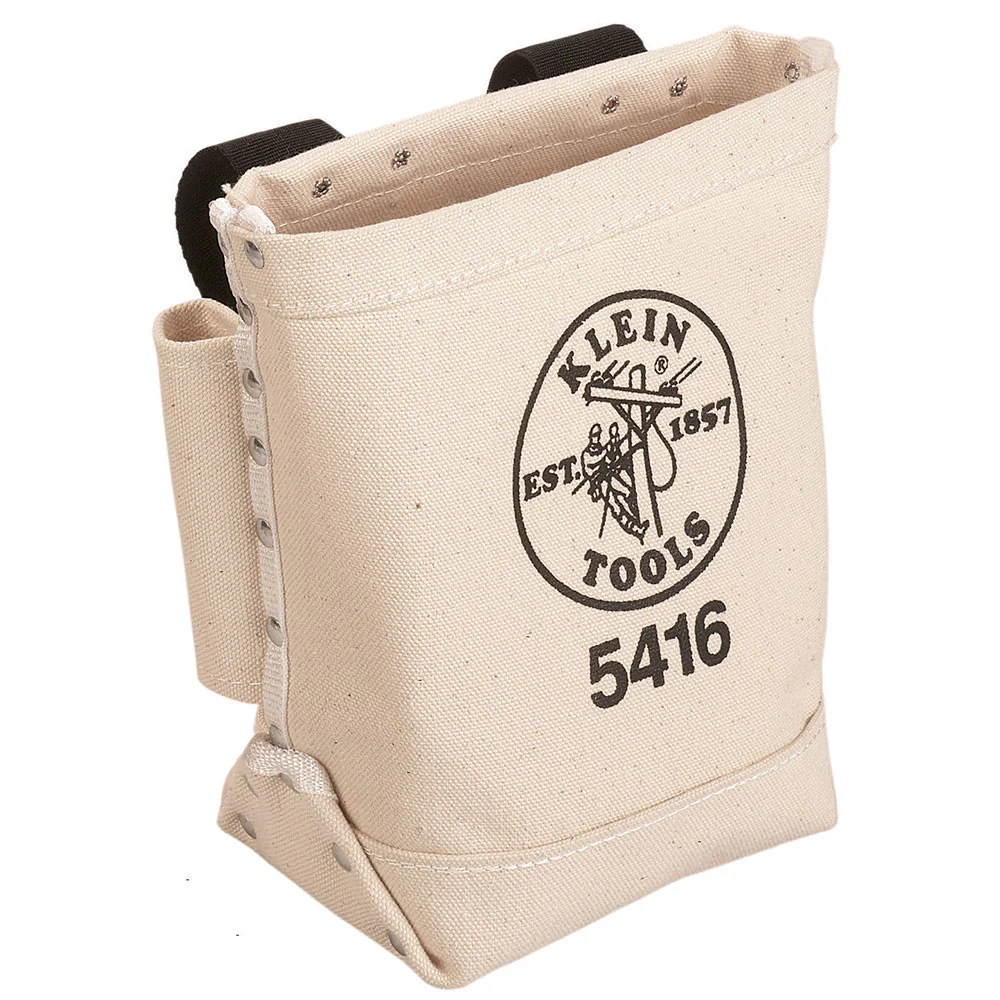 Klein 5416 Tool Bag, Bull-Pin and Bolt Pouch, Belt Strap Connect, 5 x 10 x 9-Inch - Mactool Shop