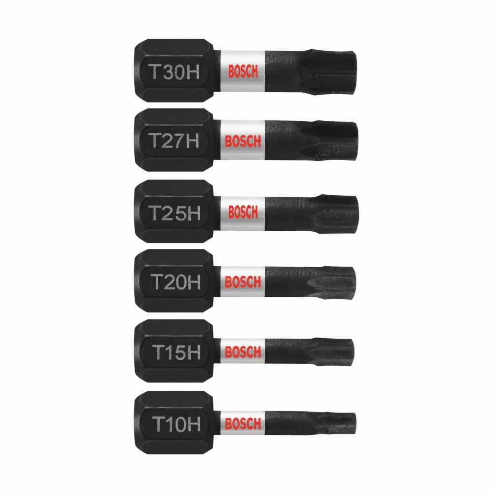 Bosch ITTHV106 6 pc. Impact Tough 1 In. Torx Security Screwdriving Bit Set - Mactool Shop