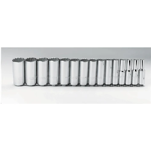 Proto J54107 1/2 Drive 15 Pc. Deep Socket Set - 12 Point - Mactool Shop