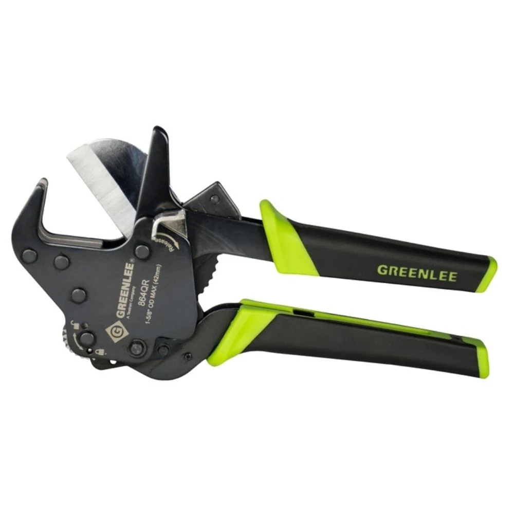Greenlee 864QR 1-1/4 Quick Release Ratcheting PVC Cutter - Mactool Shop