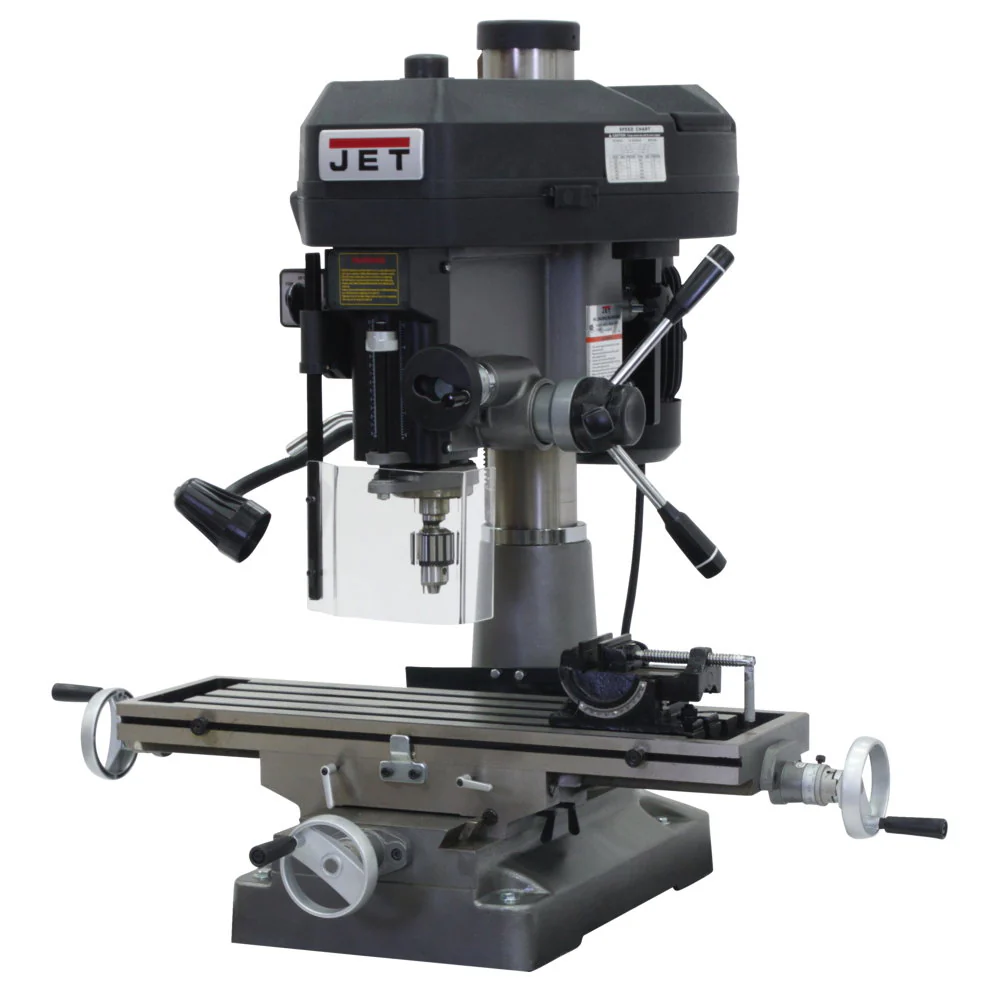 Jet JT9-350127 JMD-18 Mill/Drill With Newall DP700 DRO and X-Axis Table Powerfeed - Mactool Shop