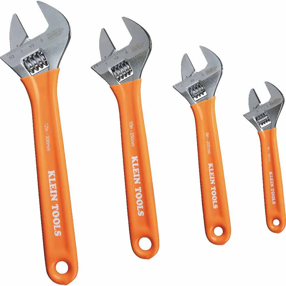 Klein D5074 Extra-Capacity Adjustable Wrenches, 4-Piece - Mactool Shop