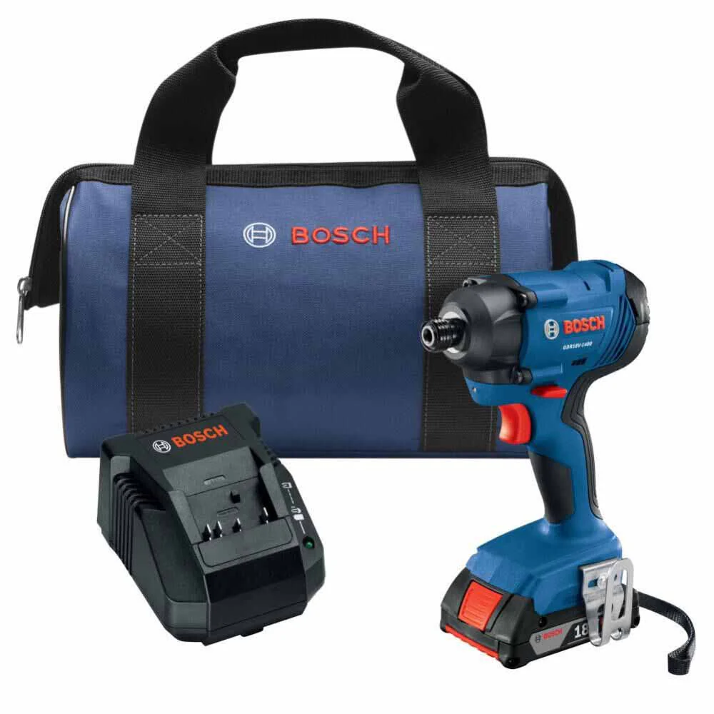 Bosch GDR18V-1400B12 18V 1/4 In. Hex Impact Driver w/ (1) 2.0 Ah Slimpack Battery - Mactool Shop