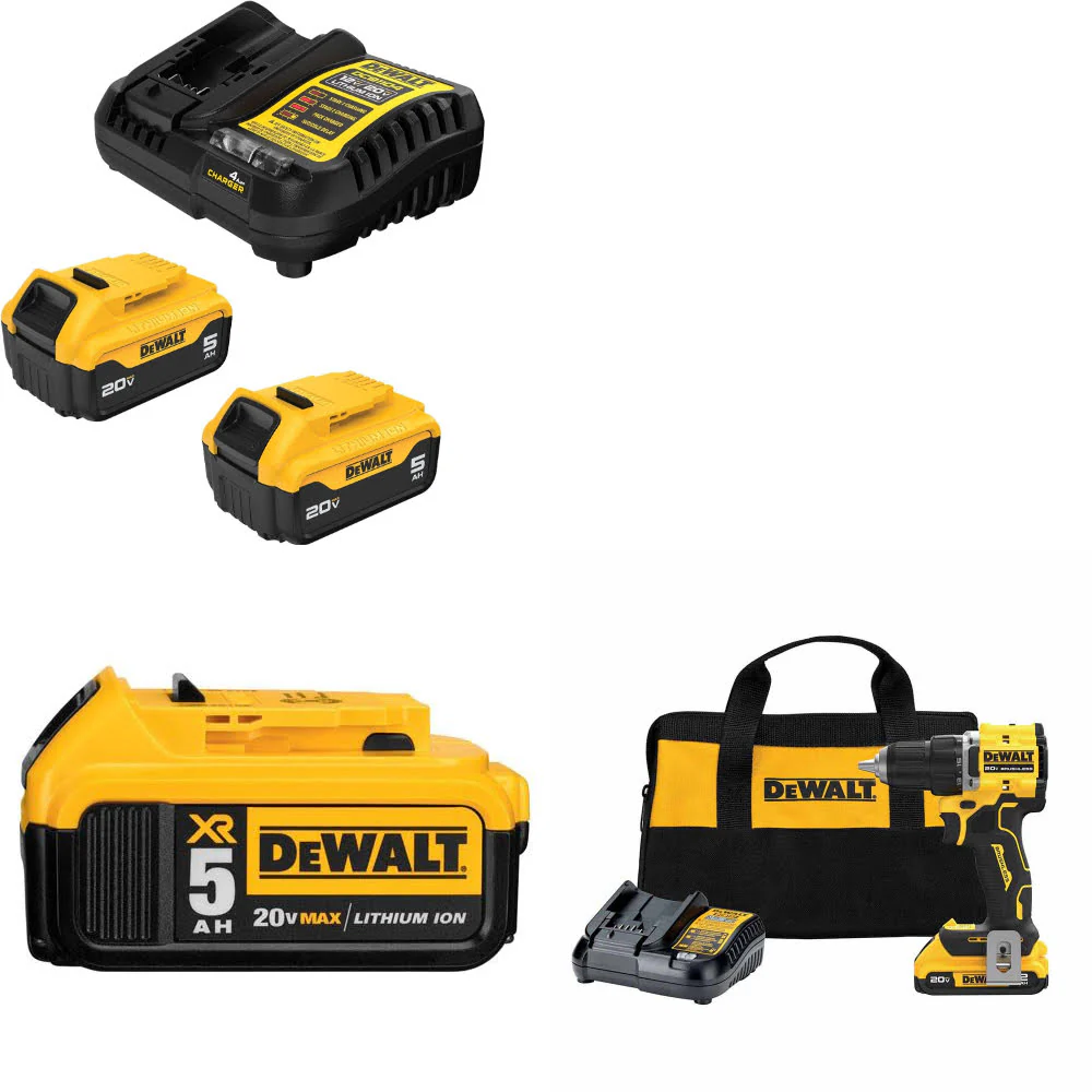 DeWalt DCB205-2C 20V Starter Kit W/ DCB205 20V Battery Pack & Drill/Driver Kit - Mactool Shop