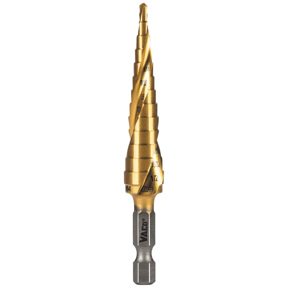 Klein 25964 Step Drill Bit, Spiral Double-Fluted, 1/8