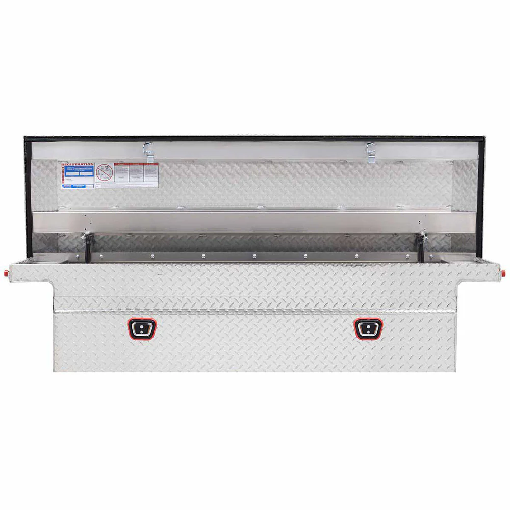 Weather Guard 121-0-03 Model 121-0-03 Saddle Box, Aluminum, Full Low Profile, Clear, 10.2 Cu. Ft. - Mactool Shop
